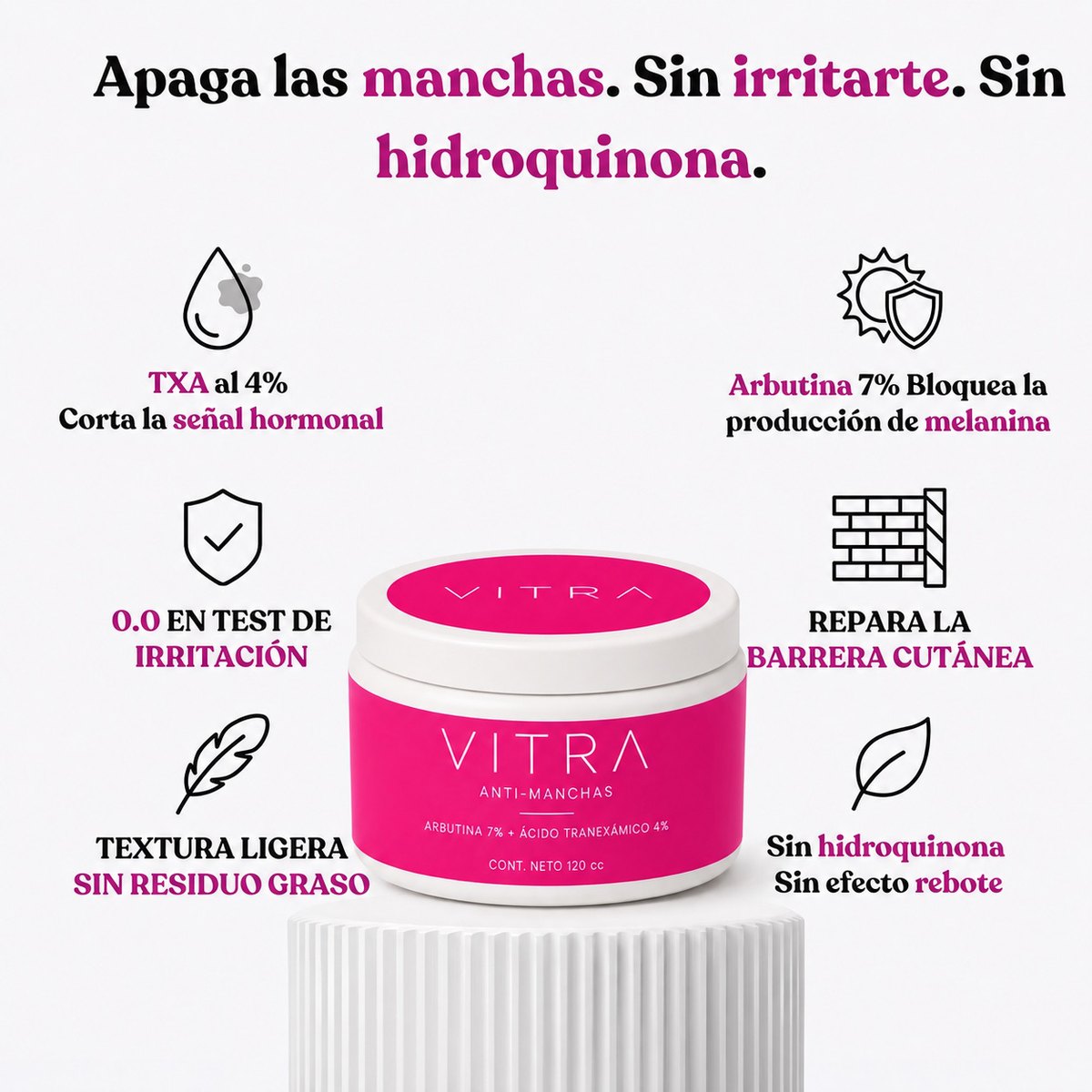 Apaga las manchas sin irritarte y sin hidroquinona