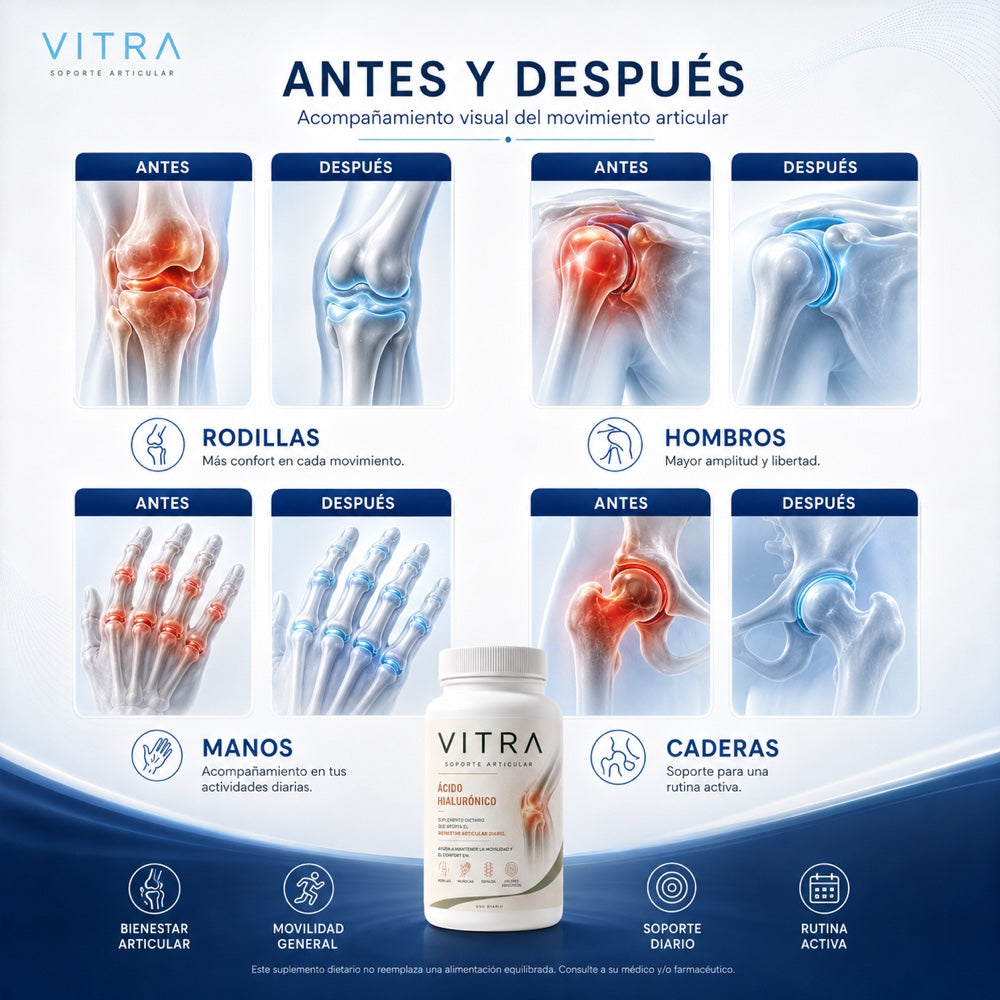 Antes y después: rodillas, hombros, manos y caderas