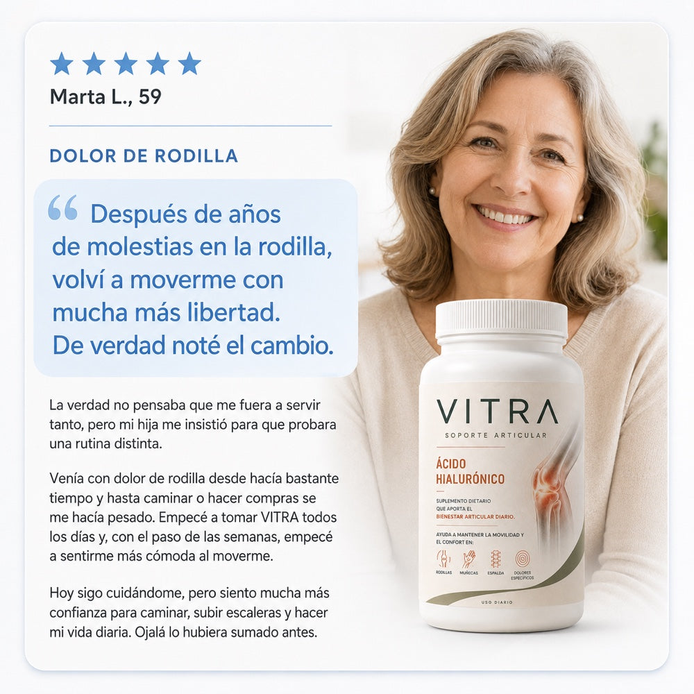 Testimonio de Marta L., 59 — dolor de rodilla
